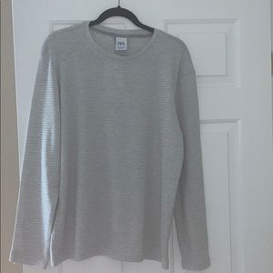 Medium White Gray Zara Sweater